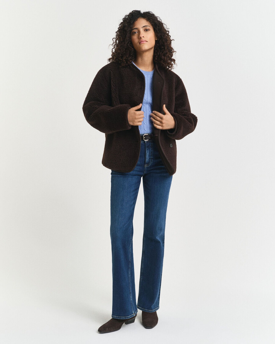 blugi evazați slim fit - albastru închis vintage