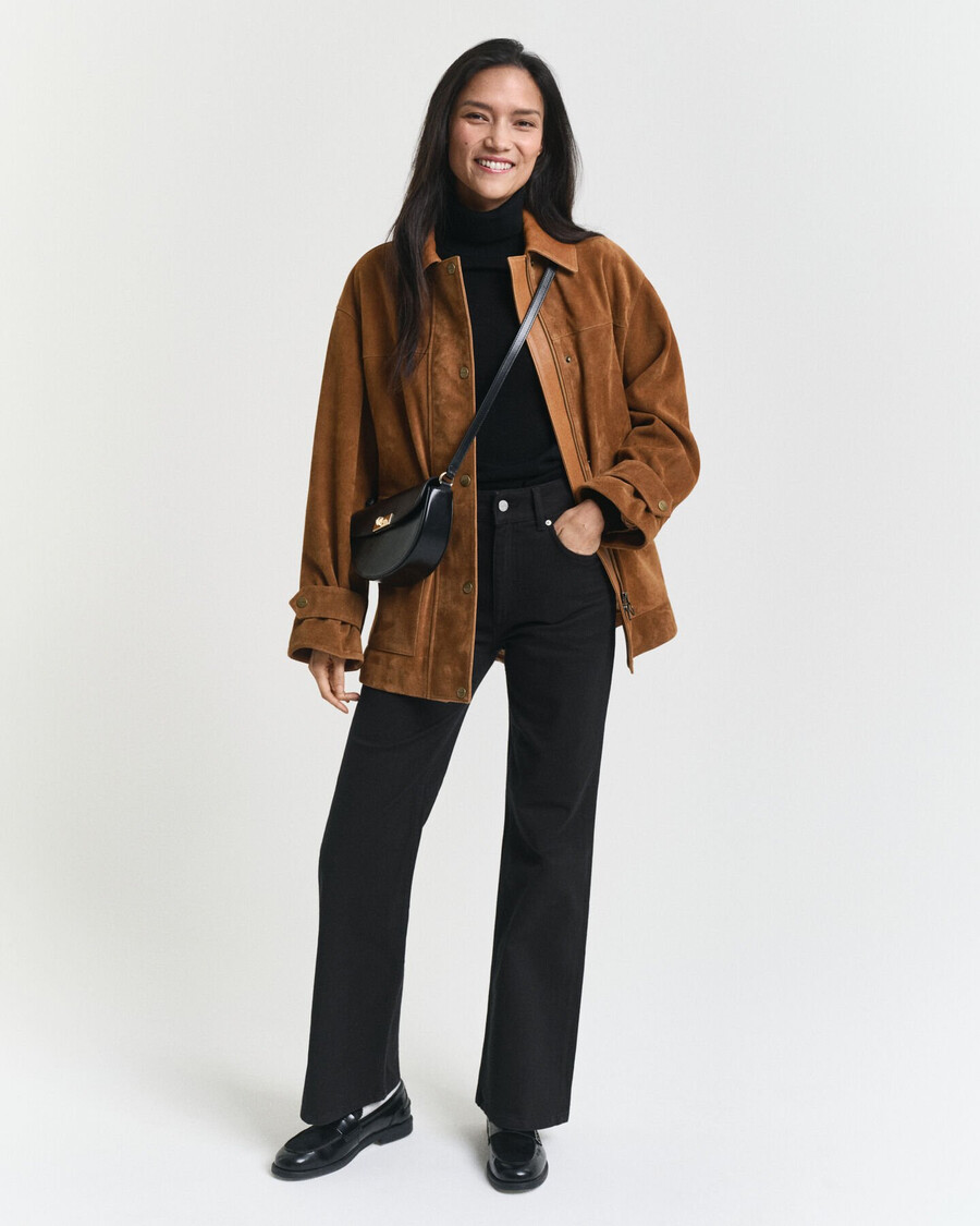 blugi negri evazați slim fit - negru