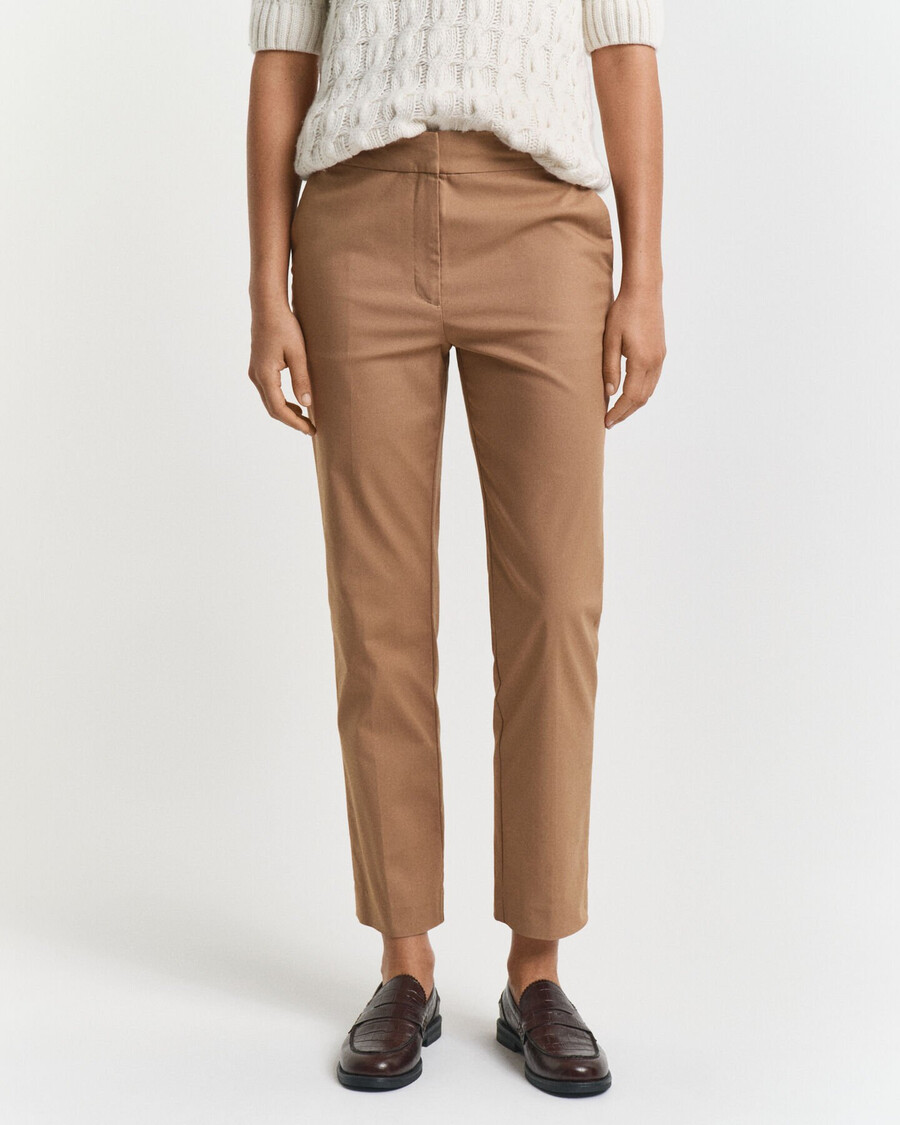 pantaloni slim fit pentru țigări - kaki cald