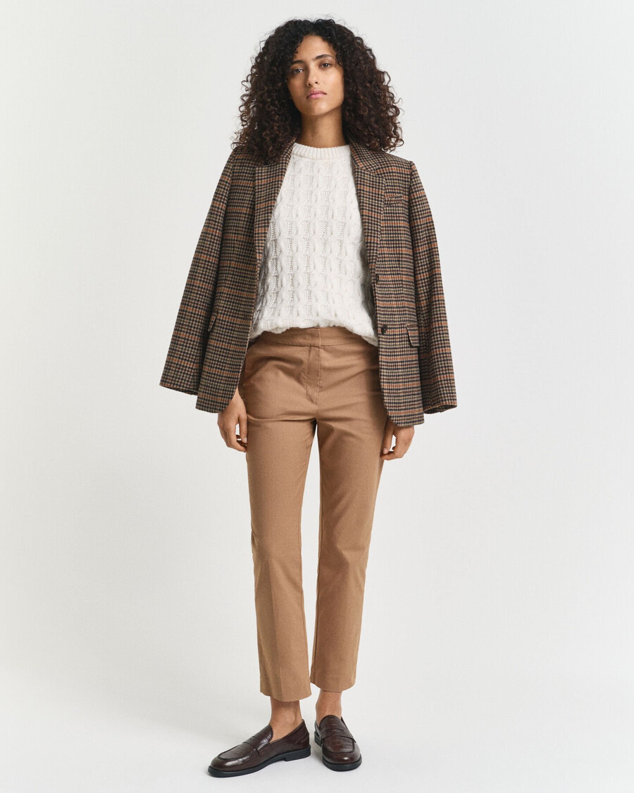 pantaloni slim fit pentru țigări - kaki cald