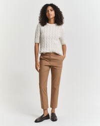 pantaloni slim fit pentru țigări - kaki cald