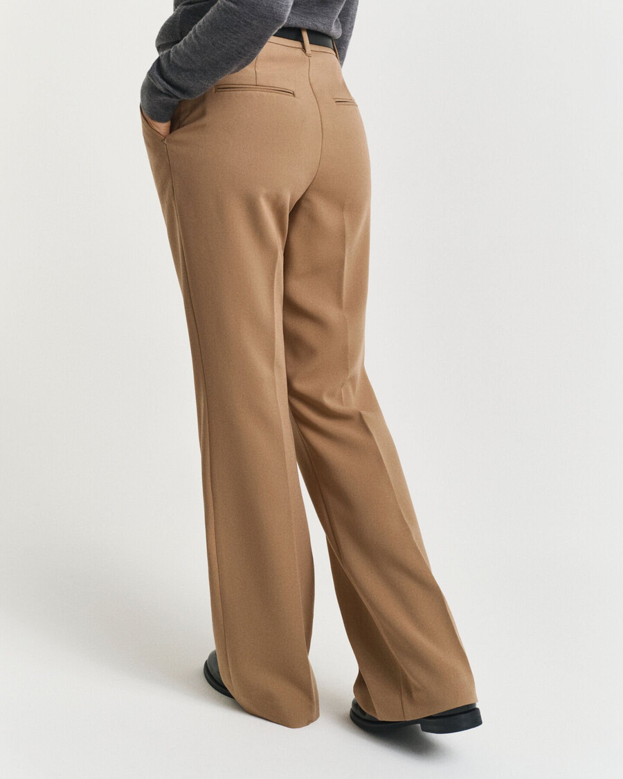 pantaloni evazați slim fit - kaki cald
