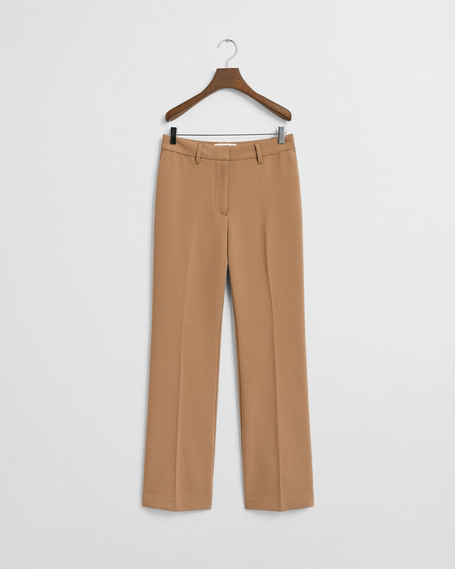 pantaloni evazați slim fit - kaki cald