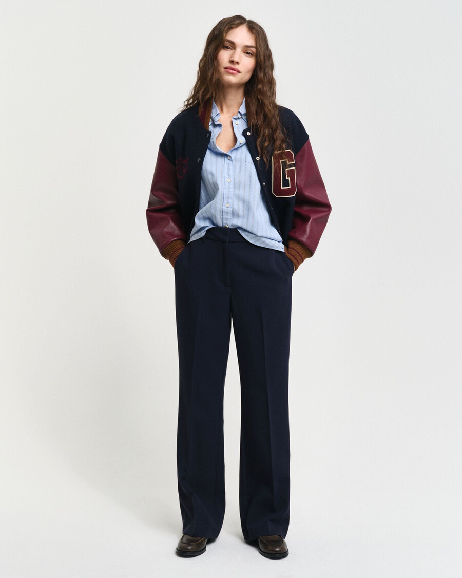 pantaloni evazați slim fit - albastru seară