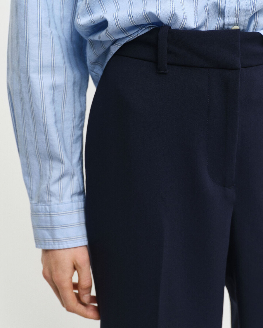 pantaloni evazați slim fit - albastru seară