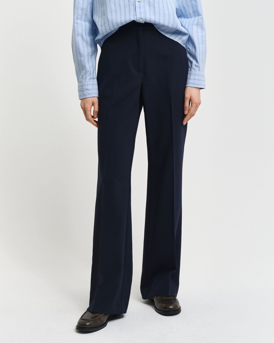 pantaloni evazați slim fit - albastru seară