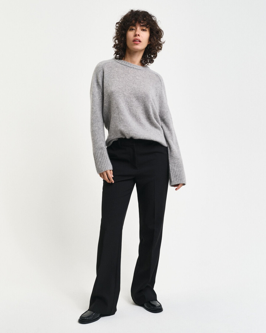 pantaloni evazați slim fit - negri