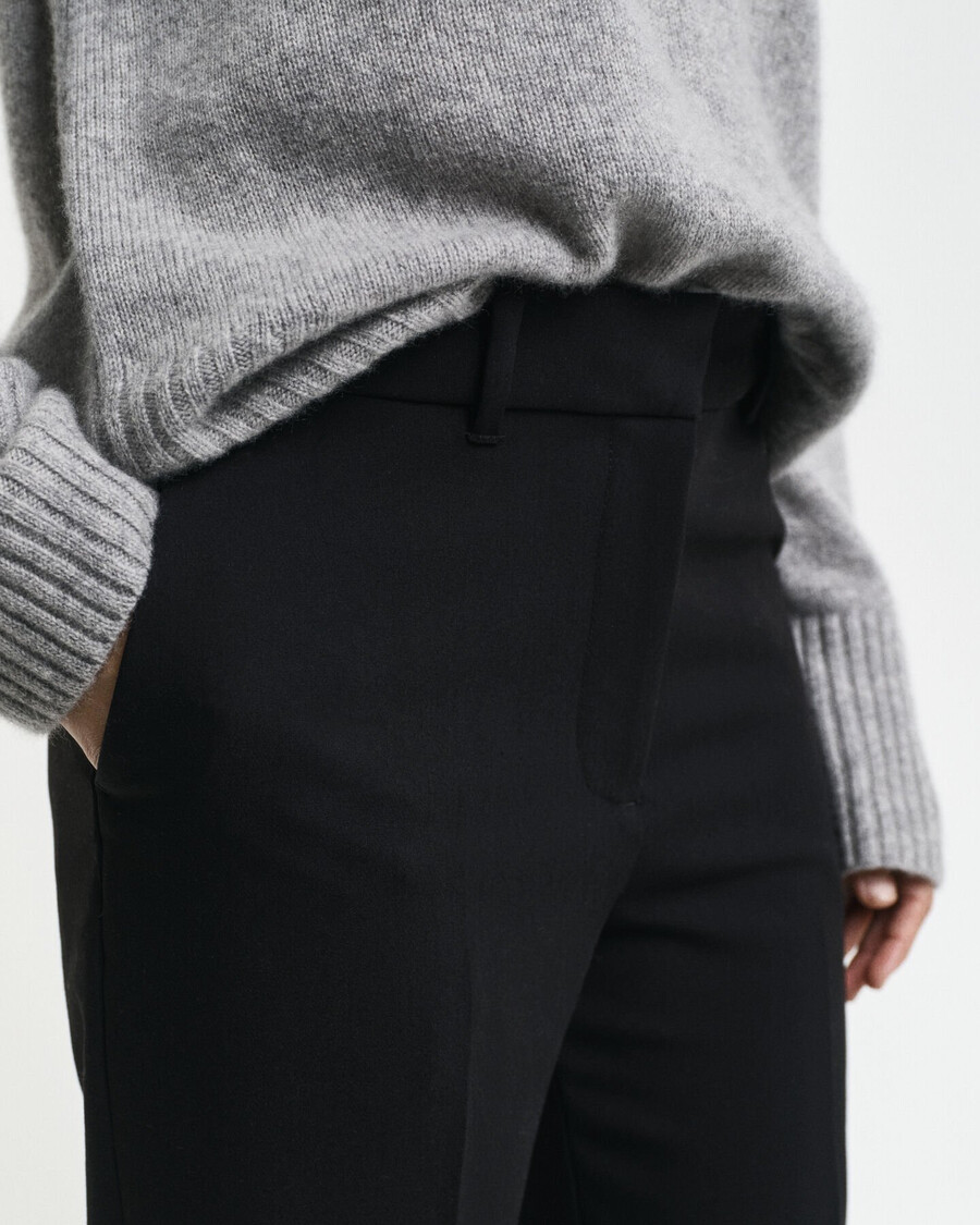 pantaloni evazați slim fit - negri