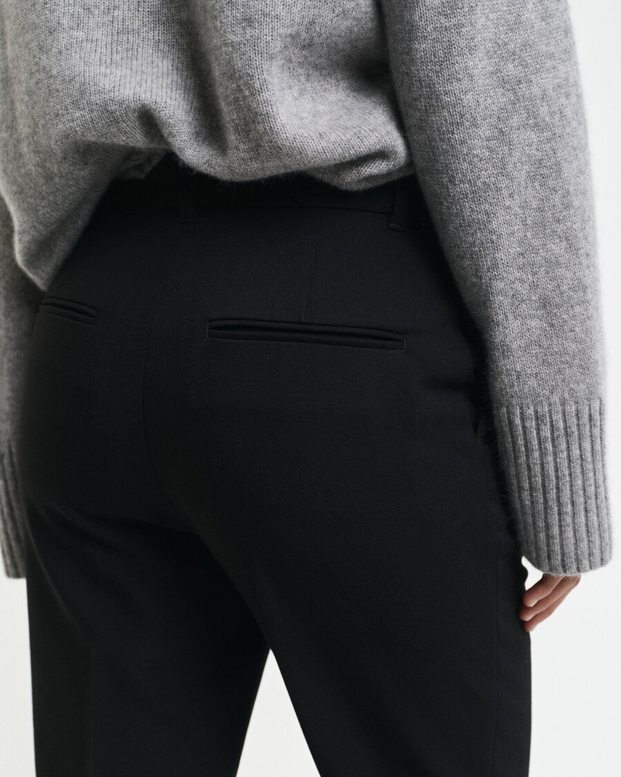 pantaloni evazați slim fit - negri