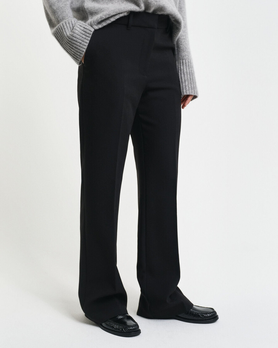 pantaloni evazați slim fit - negri