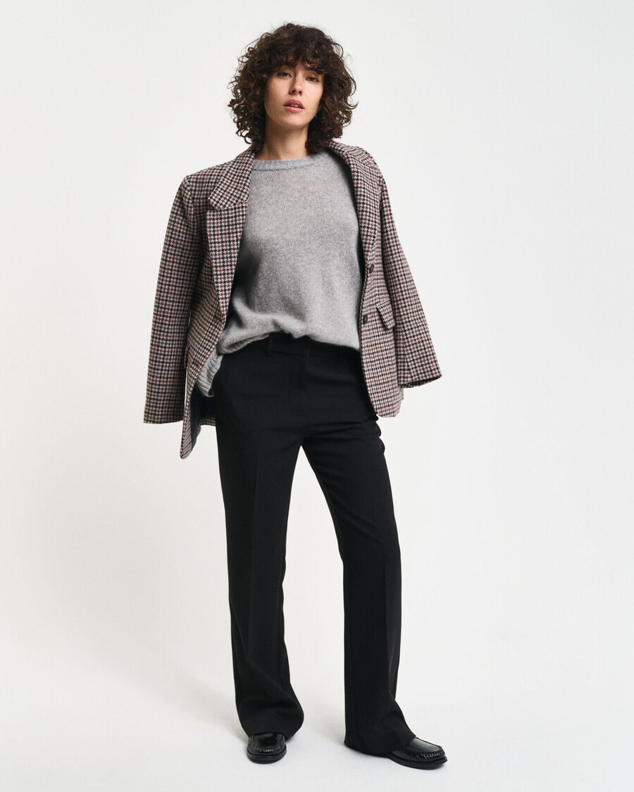 pantaloni evazați slim fit - negri