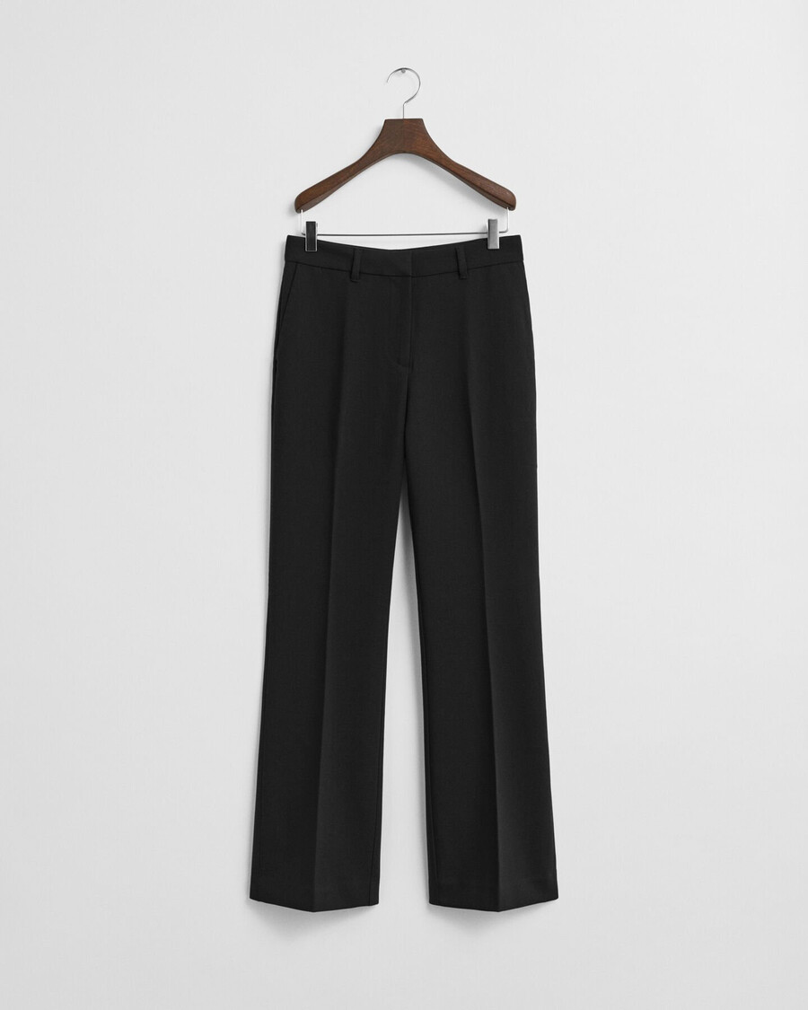 pantaloni evazați slim fit - negri