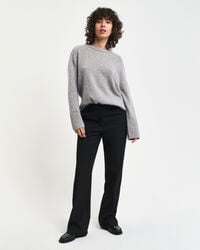 pantaloni evazați slim fit - negri