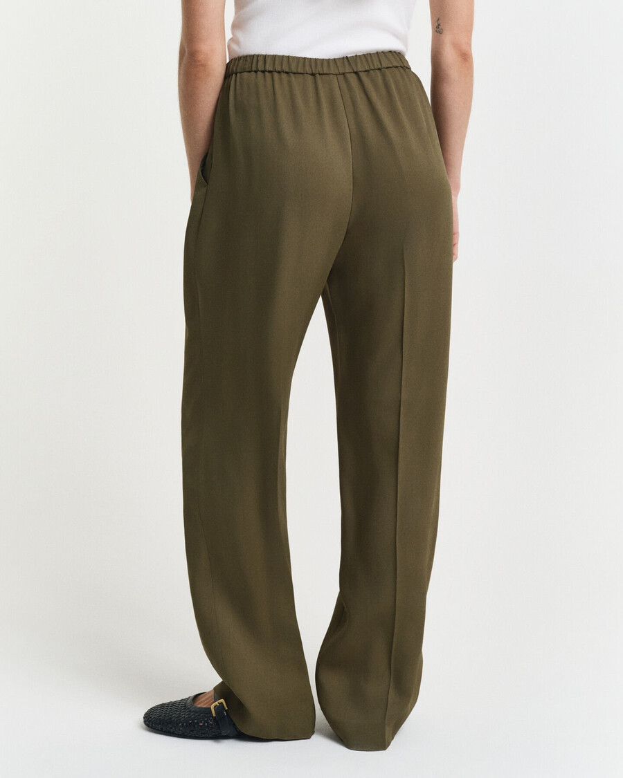 pantaloni fluidi - verde mușchi