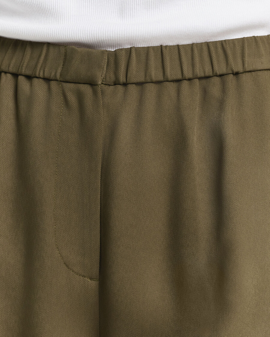 pantaloni fluidi - verde mușchi