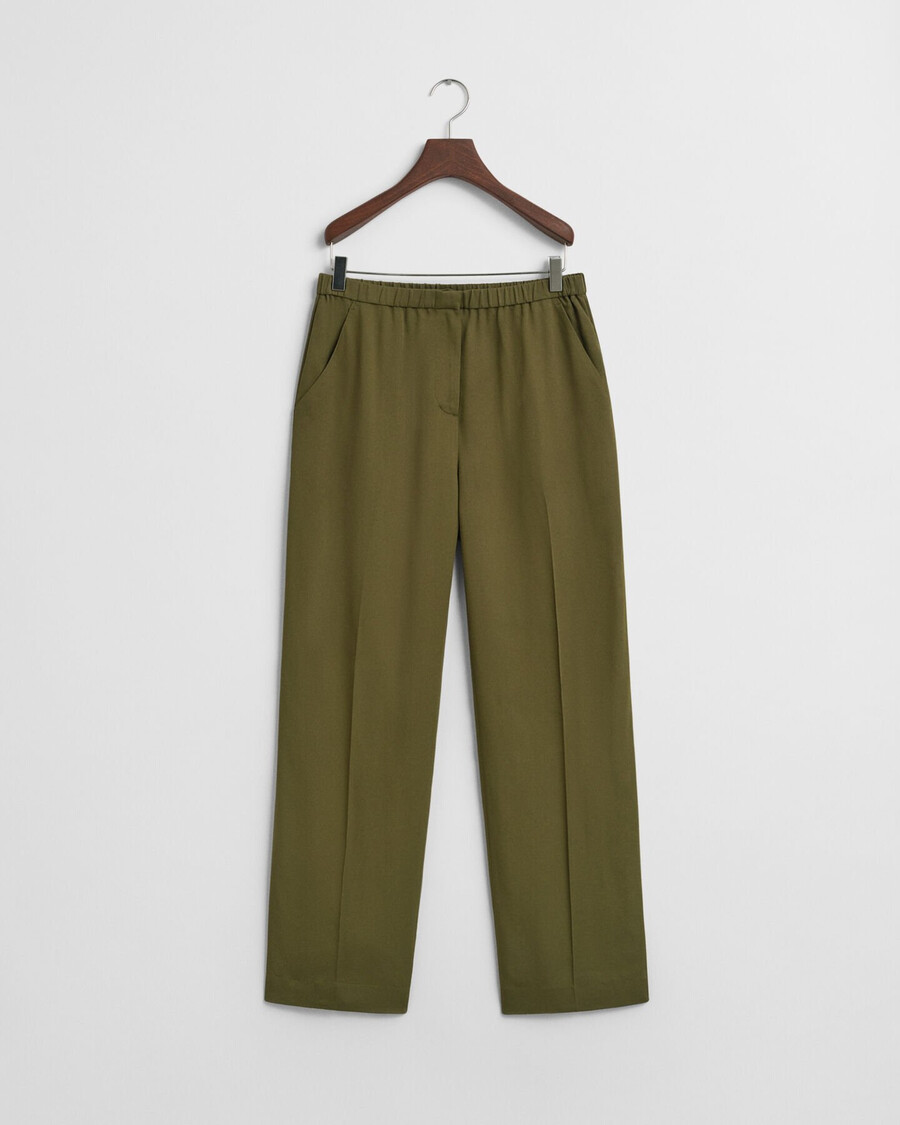 pantaloni fluidi - verde mușchi