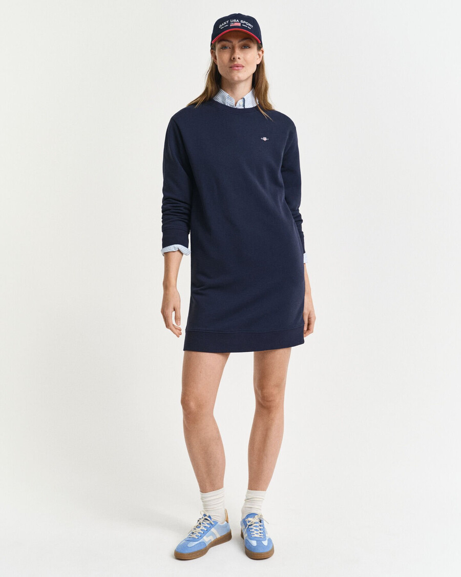 rochie sport cu guler rotund shield - albastru de seară
