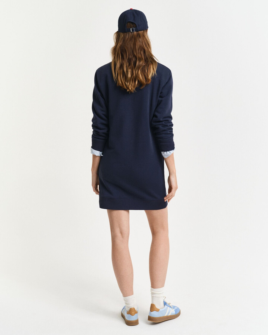 rochie sport cu guler rotund shield - albastru de seară
