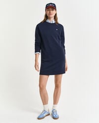 rochie sport cu guler rotund shield - albastru de seară