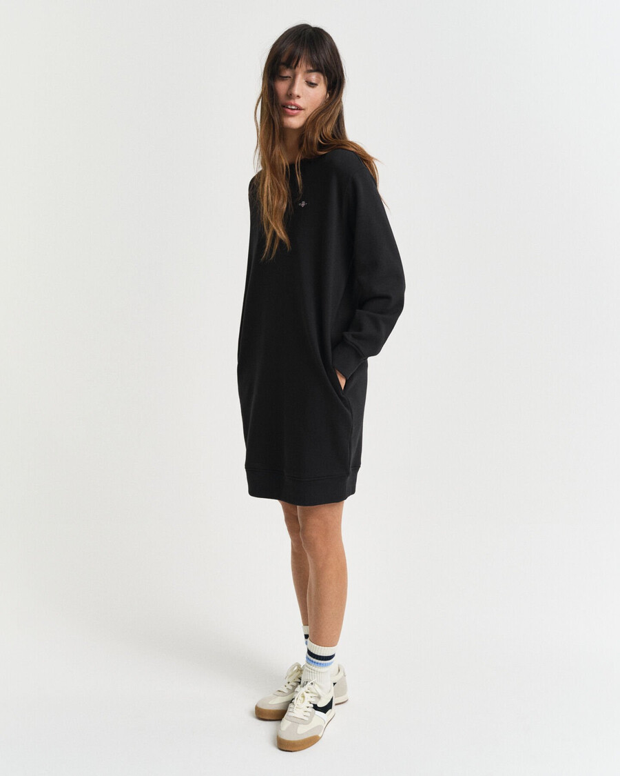 rochie sport cu guler rotund shield - negru