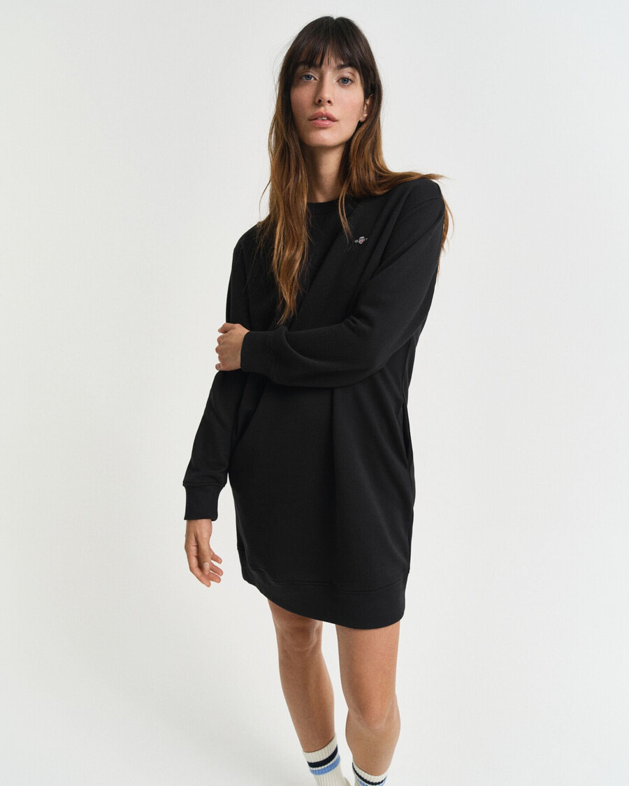 rochie sport cu guler rotund shield - negru