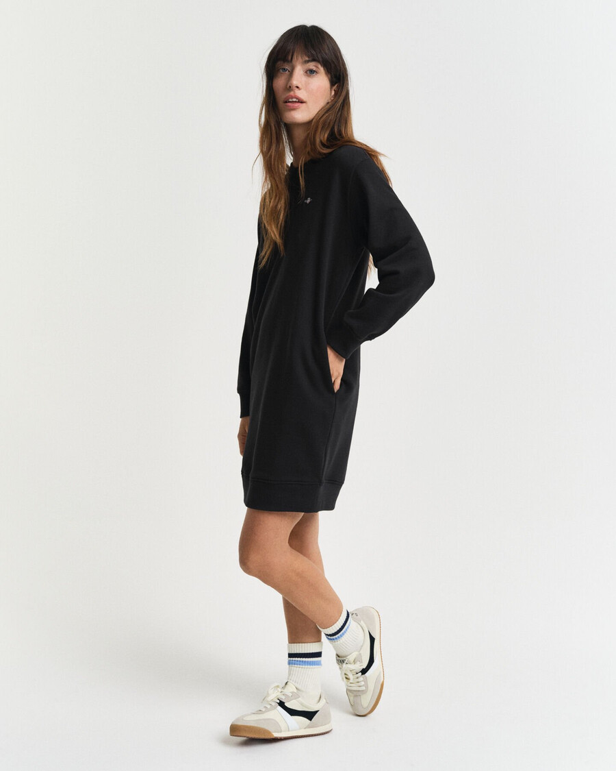 rochie sport cu guler rotund shield - negru