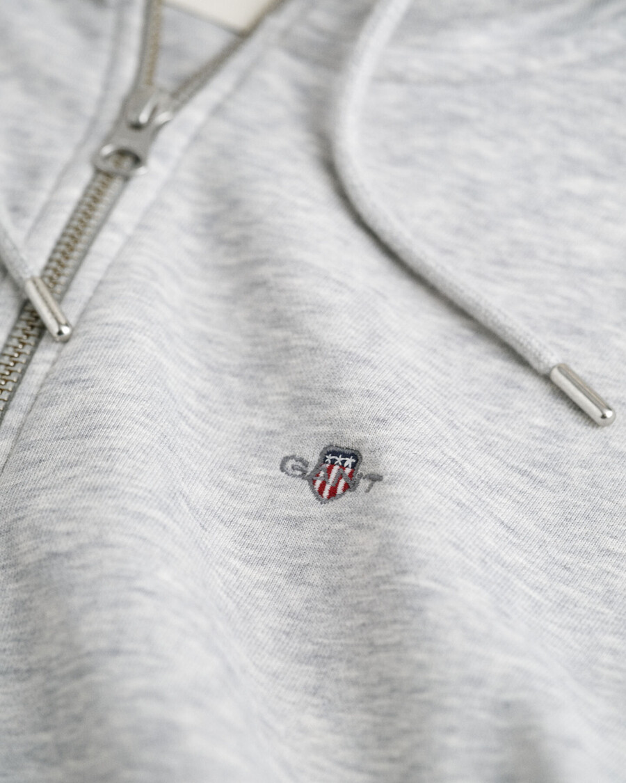 hanorac cu fermoar shield - gri deschis melanj