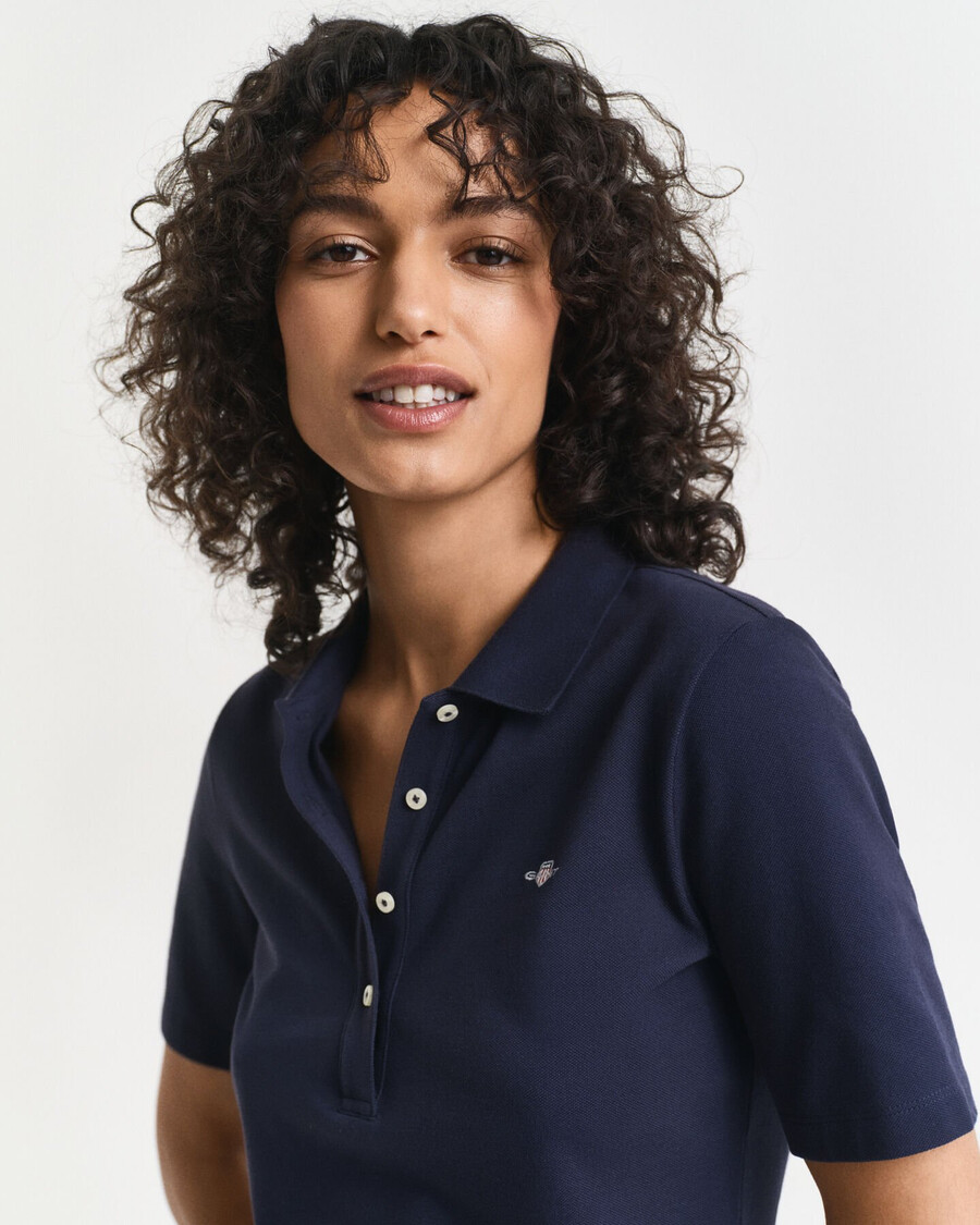 tricou polo shield piqué - albastru de seară