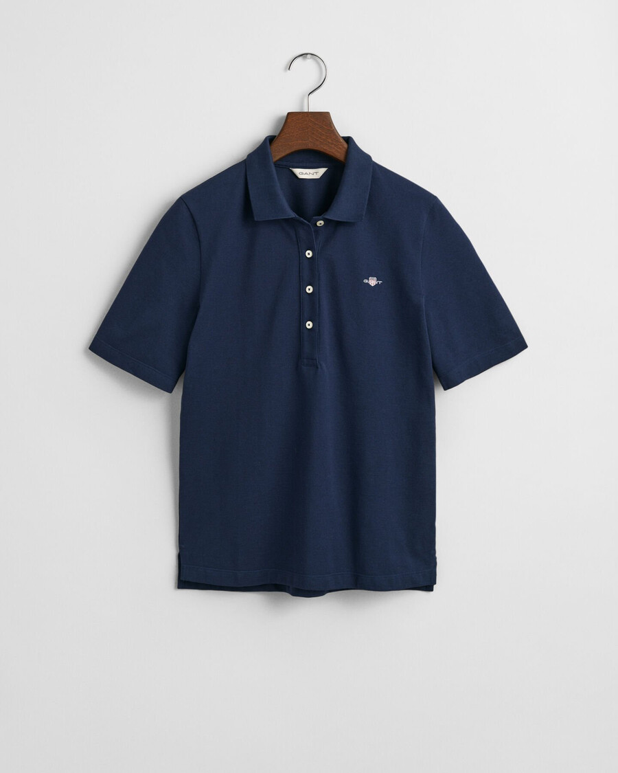 tricou polo shield piqué - albastru de seară