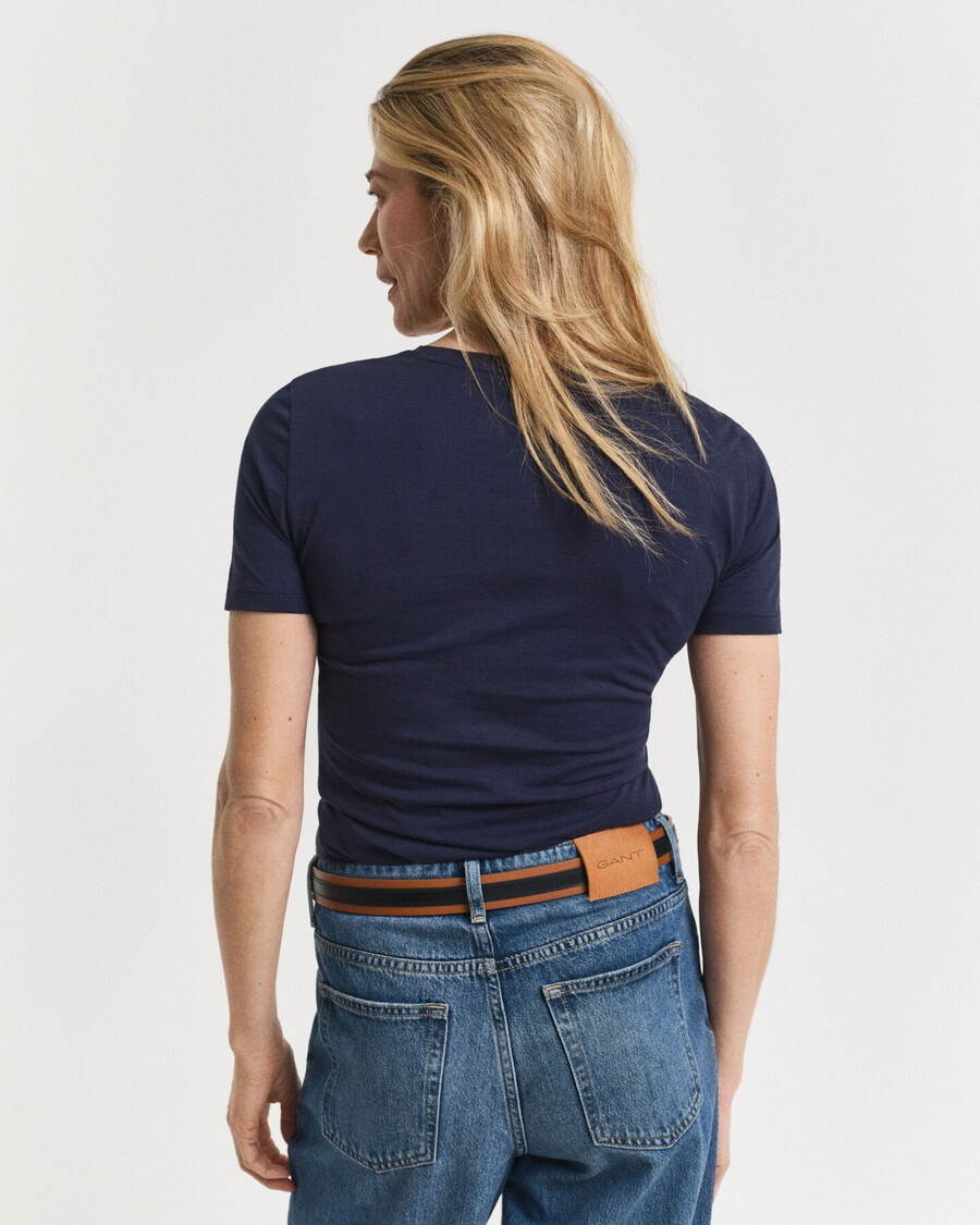 tricou din bumbac ușor - albastru seară