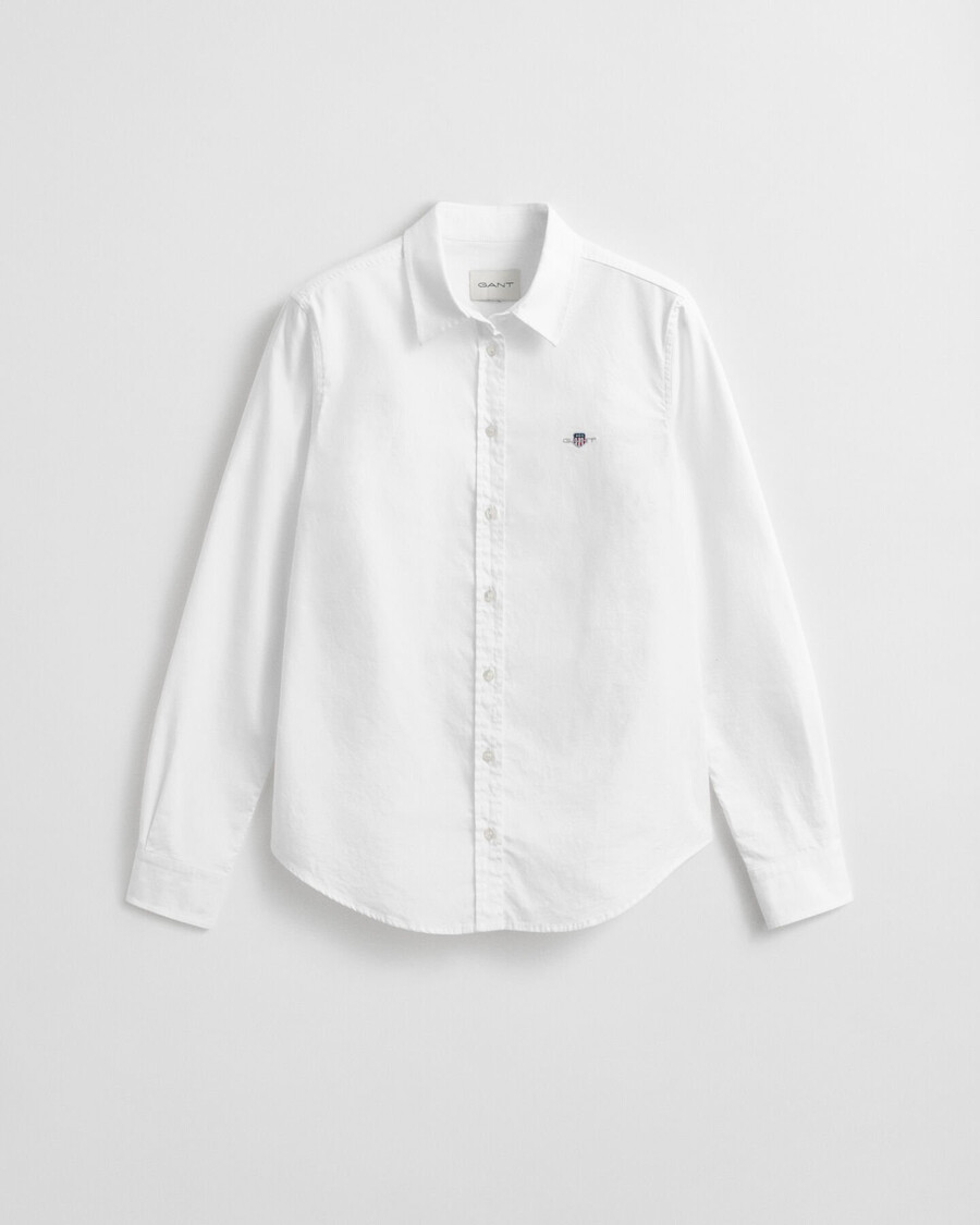 cămașă oxford elastică slim fit - alb