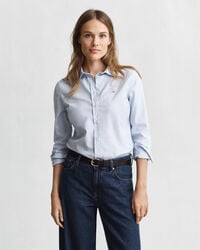 cămașă oxford elastică slim fit - albastru deschis