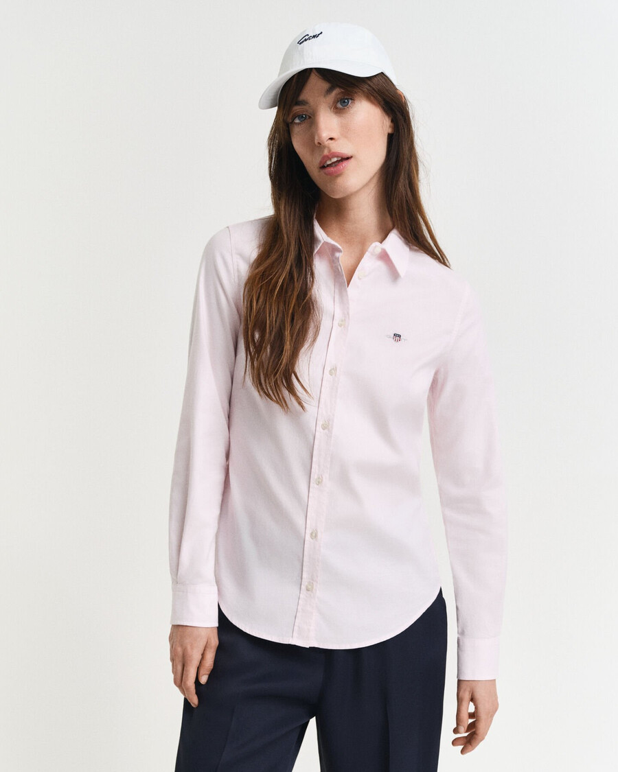 cămașă oxford stretch slim fit - roz deschis