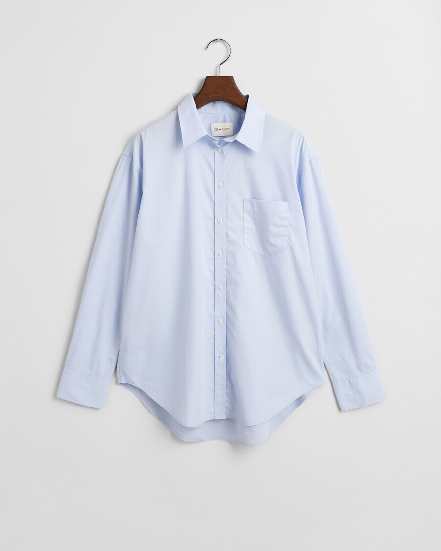 cămașă clasică din poplin croială relaxată - albastru deschis