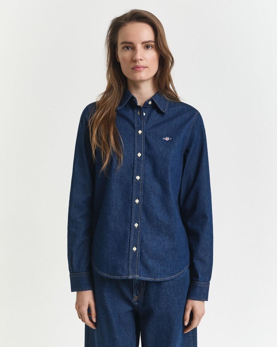 cămașă din denim cu croială regulată - albastru închis