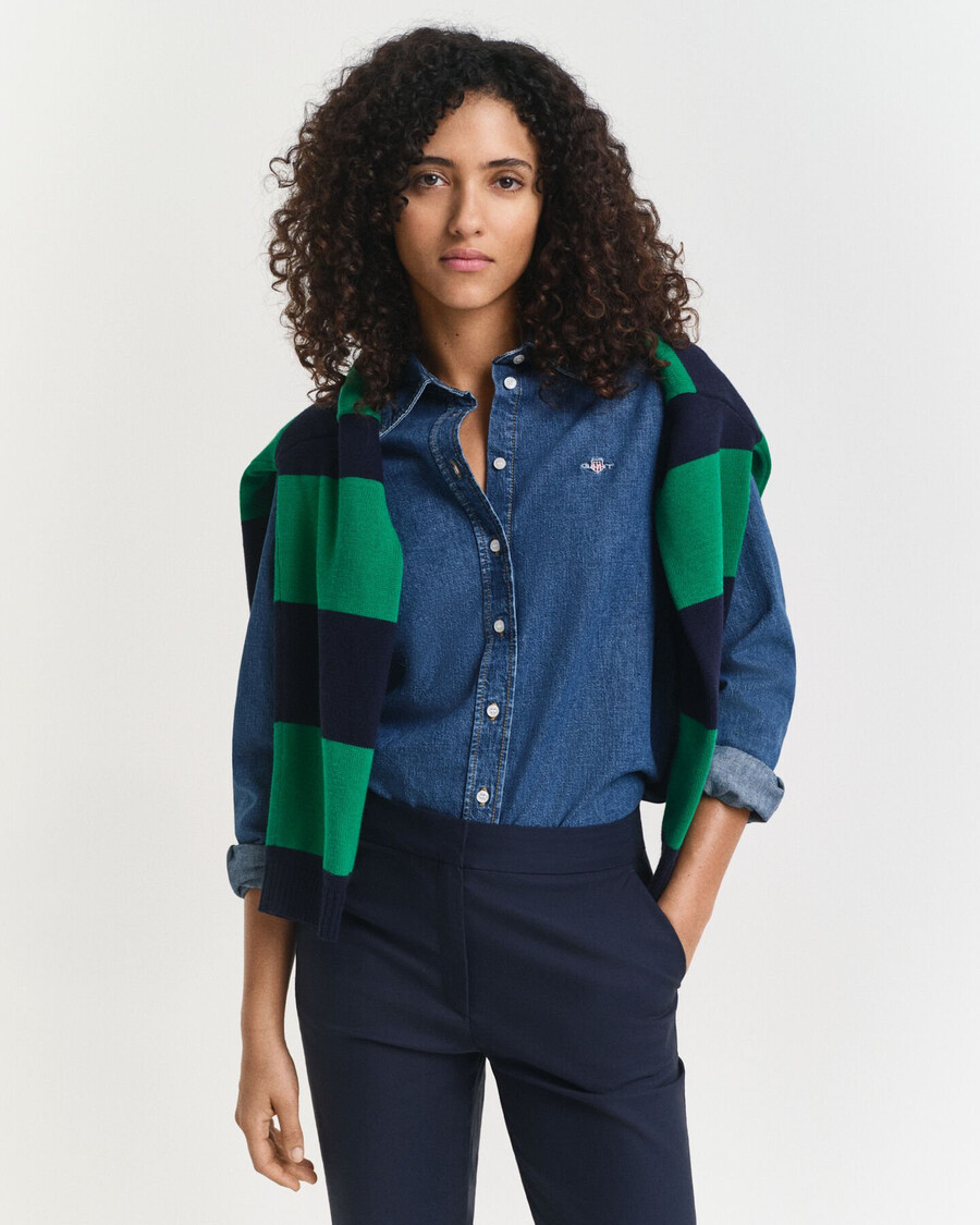 cămașă din denim cu croială regulată - indigo