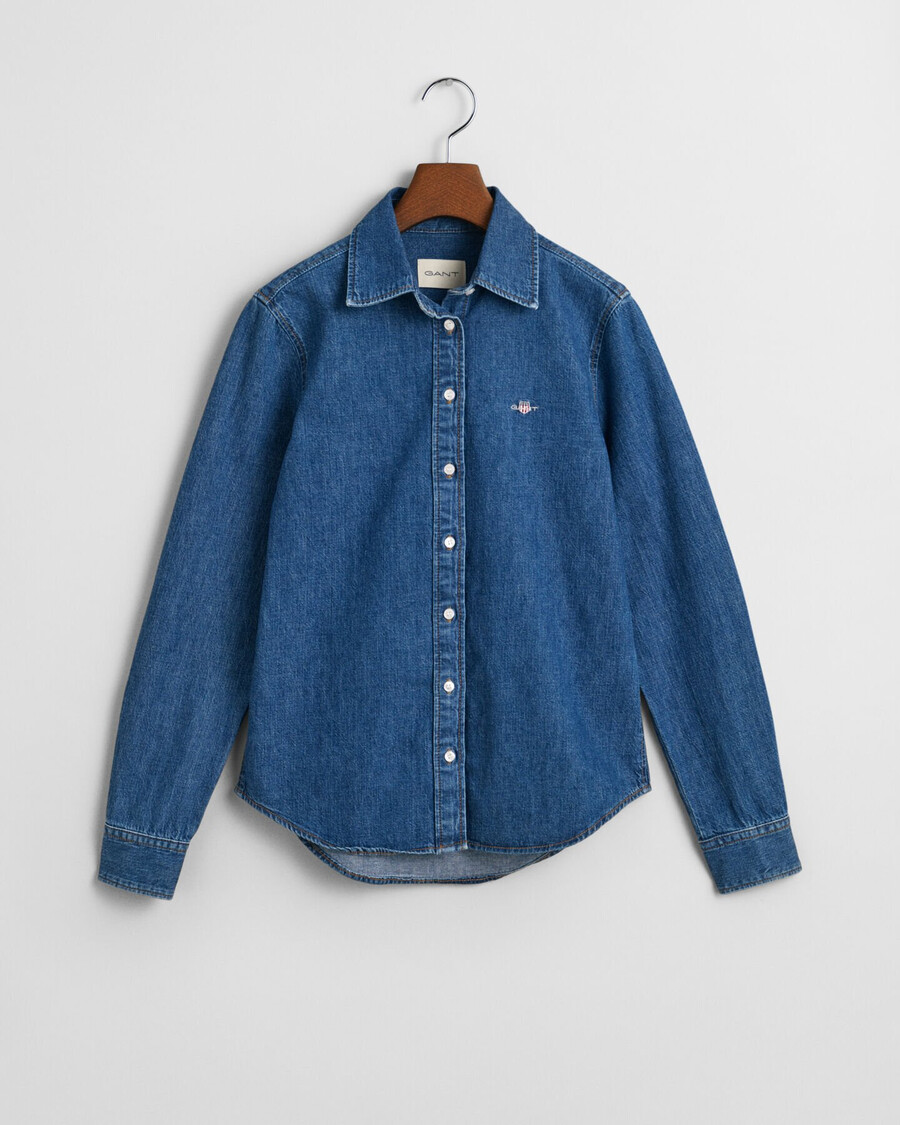 cămașă din denim cu croială regulată - indigo