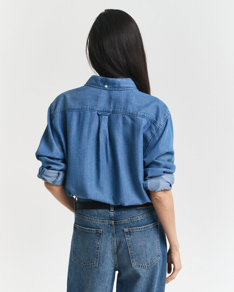 cămașă indigo relaxed fit - indigo deschis