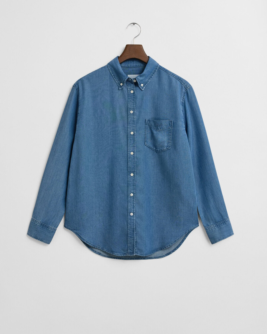 cămașă indigo relaxed fit - indigo deschis