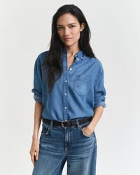 cămașă indigo relaxed fit - indigo deschis