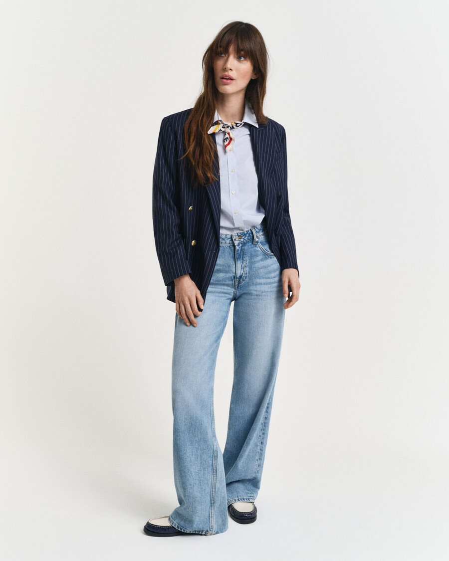 cămașă clasică cu dungi din poplin croială regulată - albastru perfect