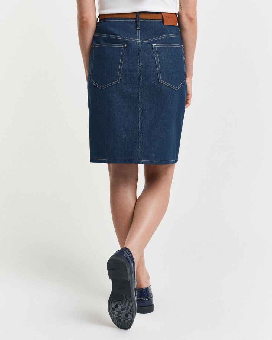 fustă din denim - albastru mediu