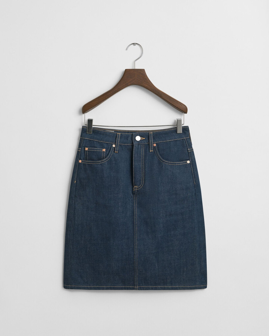 fustă din denim - albastru mediu