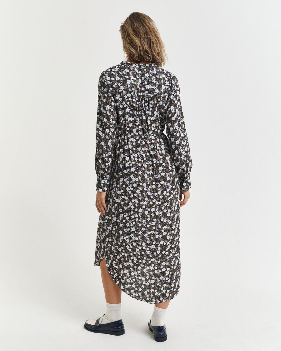 rochie cu imprimeu floral - albastru clasic