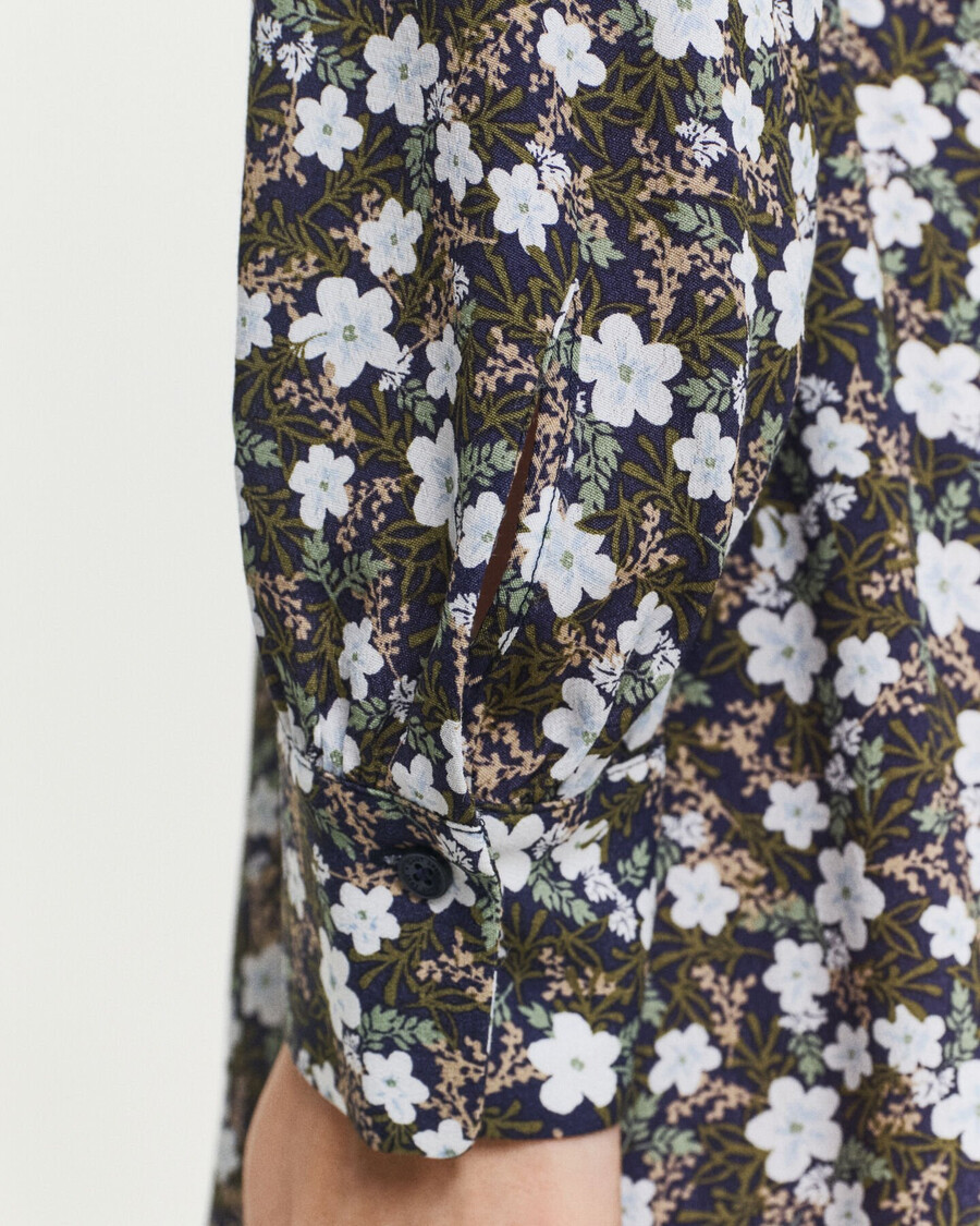 rochie cu imprimeu floral - albastru clasic