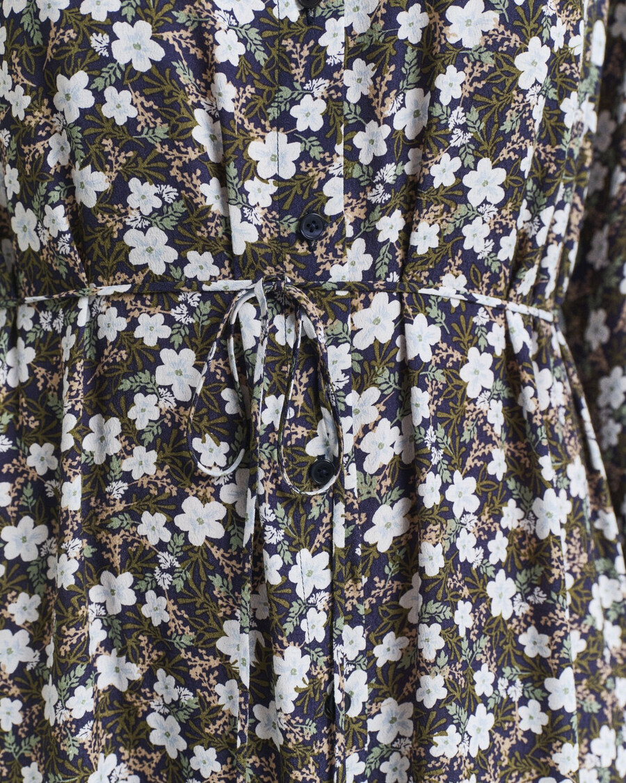 rochie cu imprimeu floral - albastru clasic