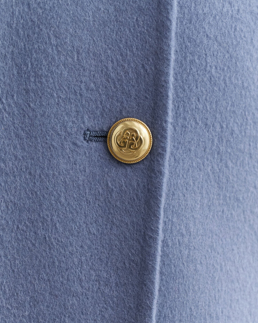 palton cu detalii cusute manual - denim decolorat