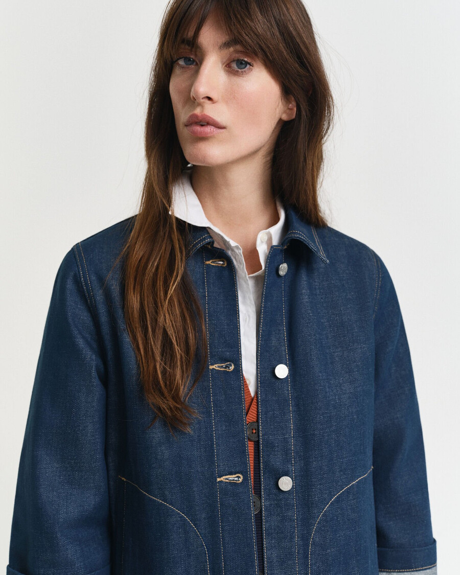 jachetă din denim - albastru mediu