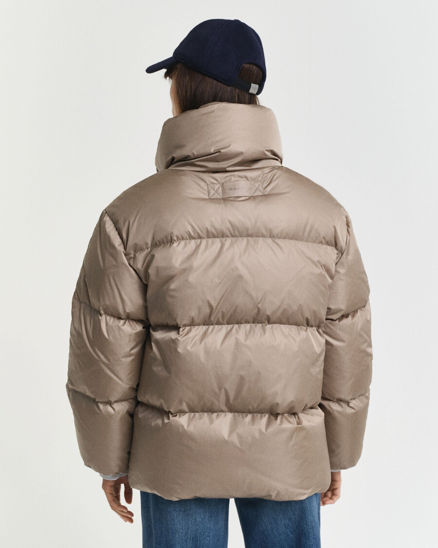 jachetă cu puf relaxed fit - bej taupe