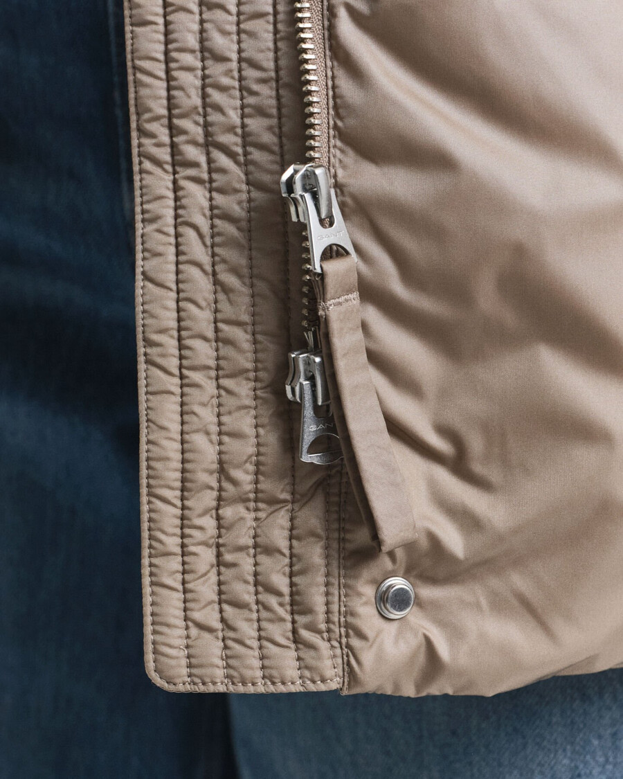 jachetă cu puf relaxed fit - bej taupe